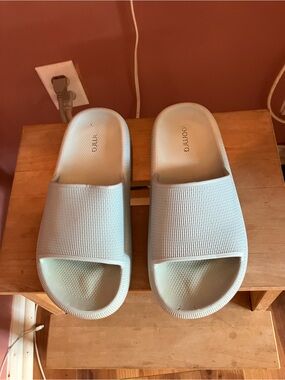 Joomra Light Blue Slide Sandals